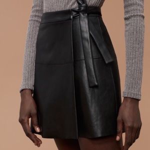 Wilfred free faux leather skirt